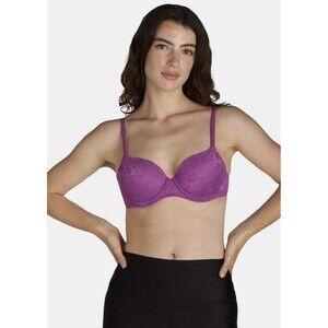 No Boundaries Womens Size 40DD Purple Padded Push Up Underwire NEW Plant Based